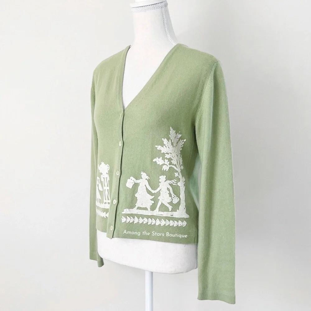 Extremely Rare Y2K Vintage Cashmere Cardigan ASO Phoebe Buffay in Friends - Picture 11 of 13